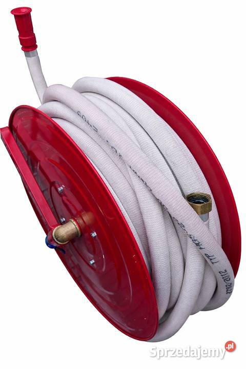 Wąż półsztywny 30m na bębnie z prostownicą Łapy