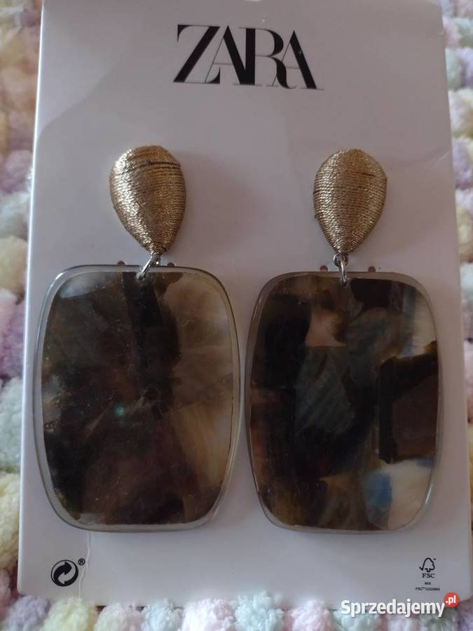 ZARA Duże kolczyki wieczorowe z Madrytu NOWE Kraków
