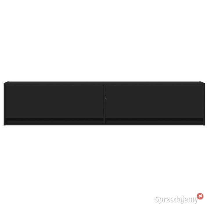Ścienna szafka pod TV z LED czarna 180x31x38 Warszawa sprzedam
