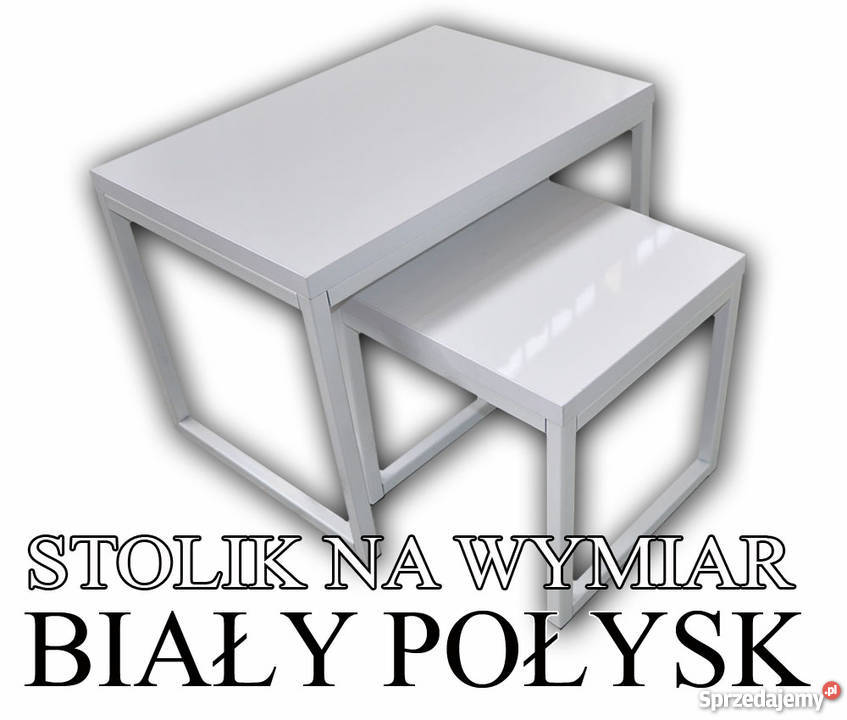 Stolik kawowy industrialny ława podwójny biały Sosnowiec
