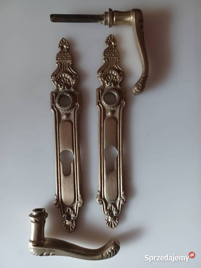 Mosiężne klamki z szyldami Klamki i uchwyty Poznań