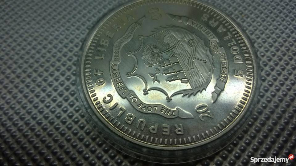 MONETA Liberia 5 dolarów 2000