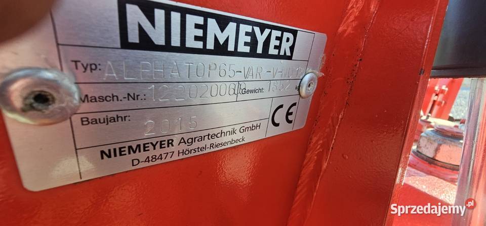 Pług 5 skibowy NIEMEYER ALPHATOP 65 nieuszkodzony