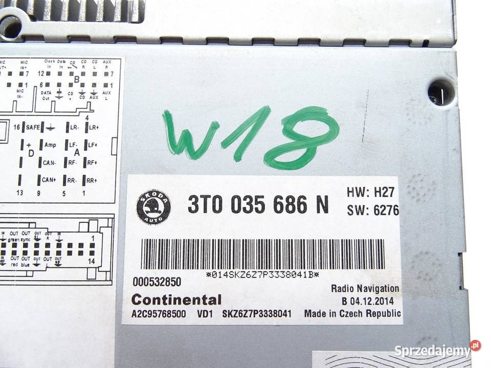 RADIO RADIOODTWARZACZ CD NAVI NAWIGACJA