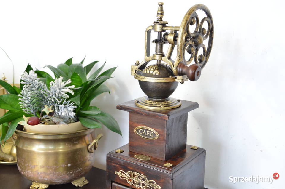 dębowy duży MŁYNEK do kawy niemiecki b stary Jastrzębie-Zdrój