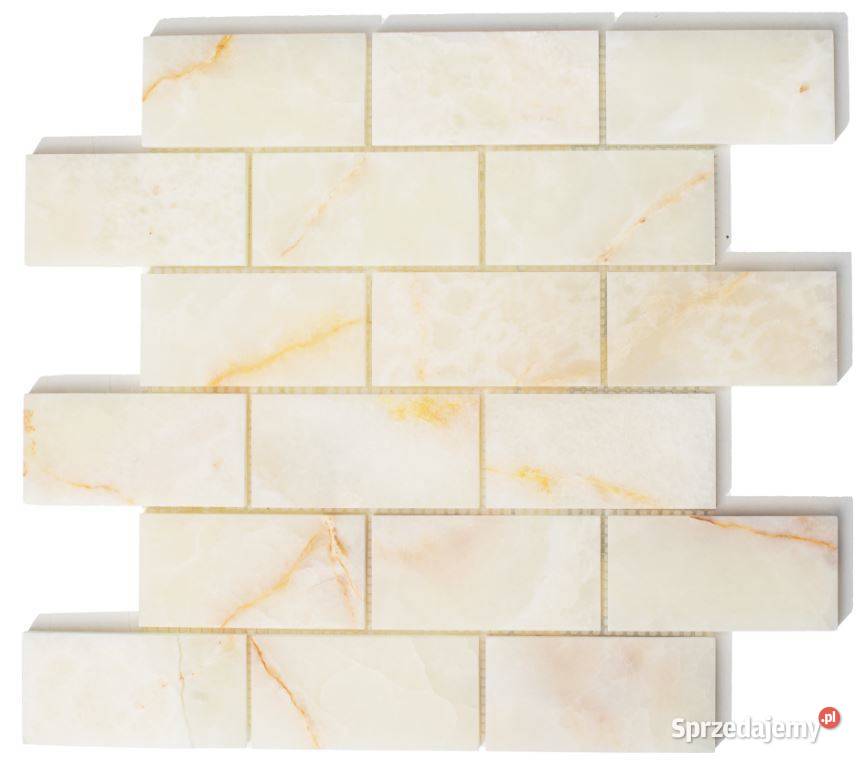 mozaika cegiełka WHITE ONYX Materiały budowlane mazowieckie Warszawa