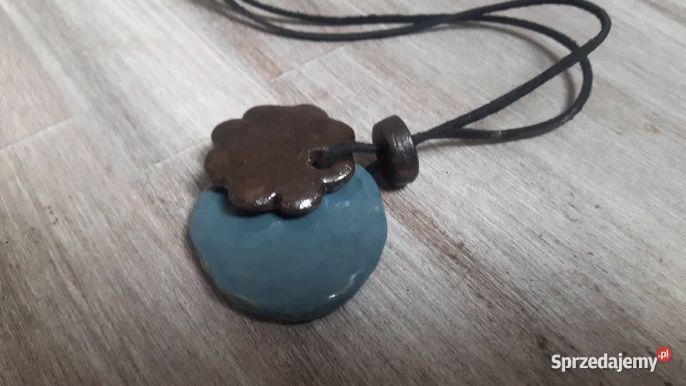 Naszyjnik ceramiczny ręcznie wykonany Otwock sprzedam