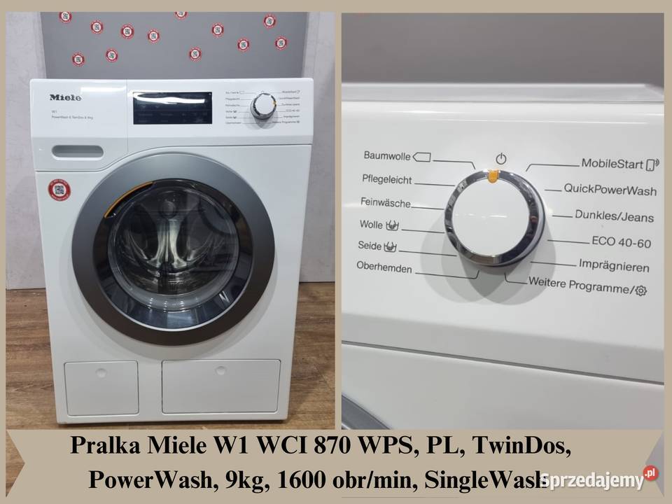 Pralka Miele W1 WCI 870 WPS TDos PWash 9 1600obr Wrocław sprzedam