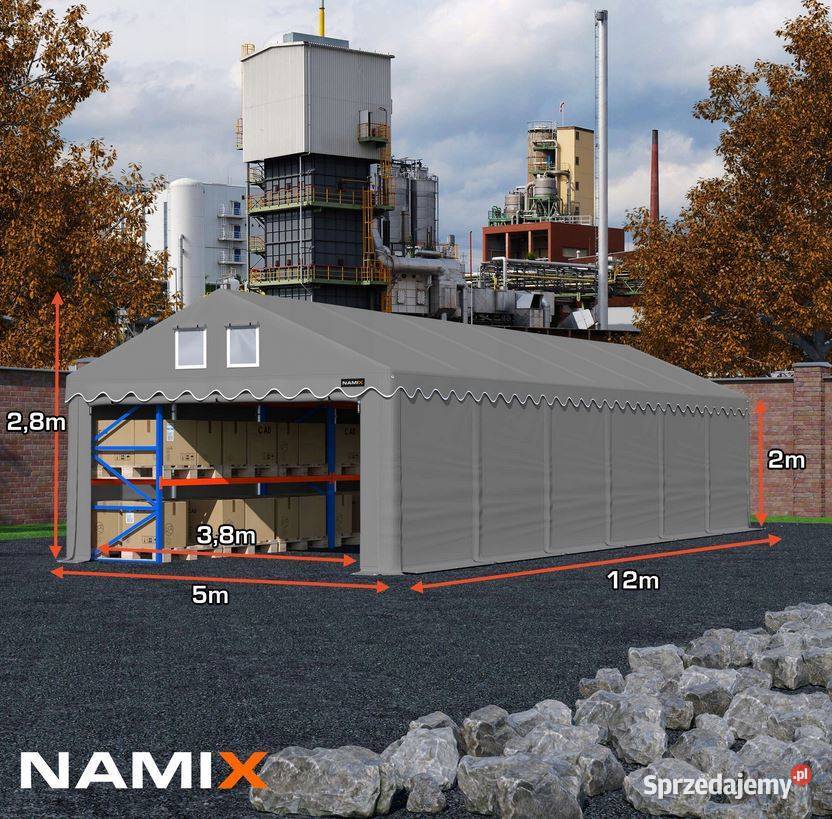 Namiot COMFORT 5x12 magazynowy handlowy garaż Jabłonna