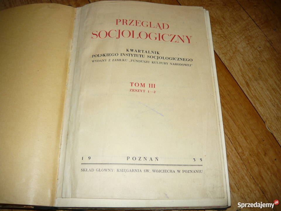 Przegląd Socjologiczny tom 3 1935 Nowy Sącz