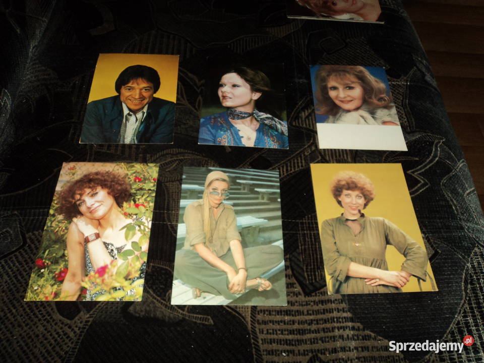 6 pocztówek widokówek celebrytów polskich 2 Nowy Sącz sprzedam