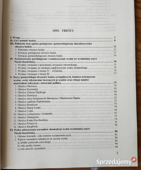 Rzeźba eoliczna na obszarze wschodniej części miękka Sosnowiec