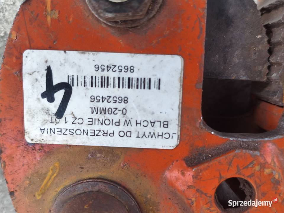 Uchwyt do przewracania blach sprzedam