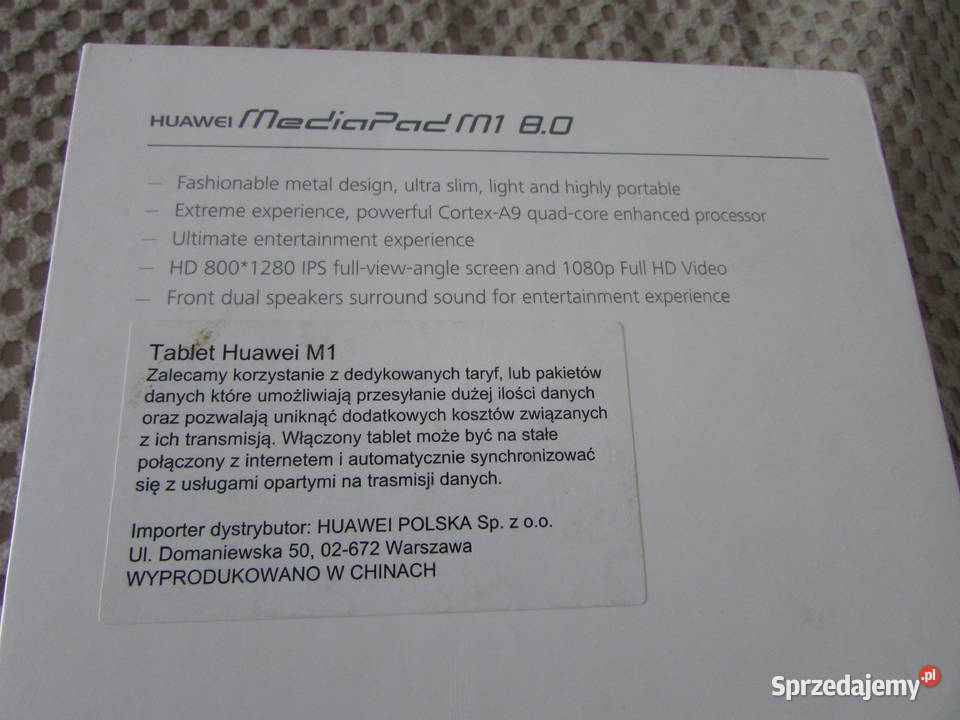 tablet Huawei media pad M1 80 nowy Huawei Kraków