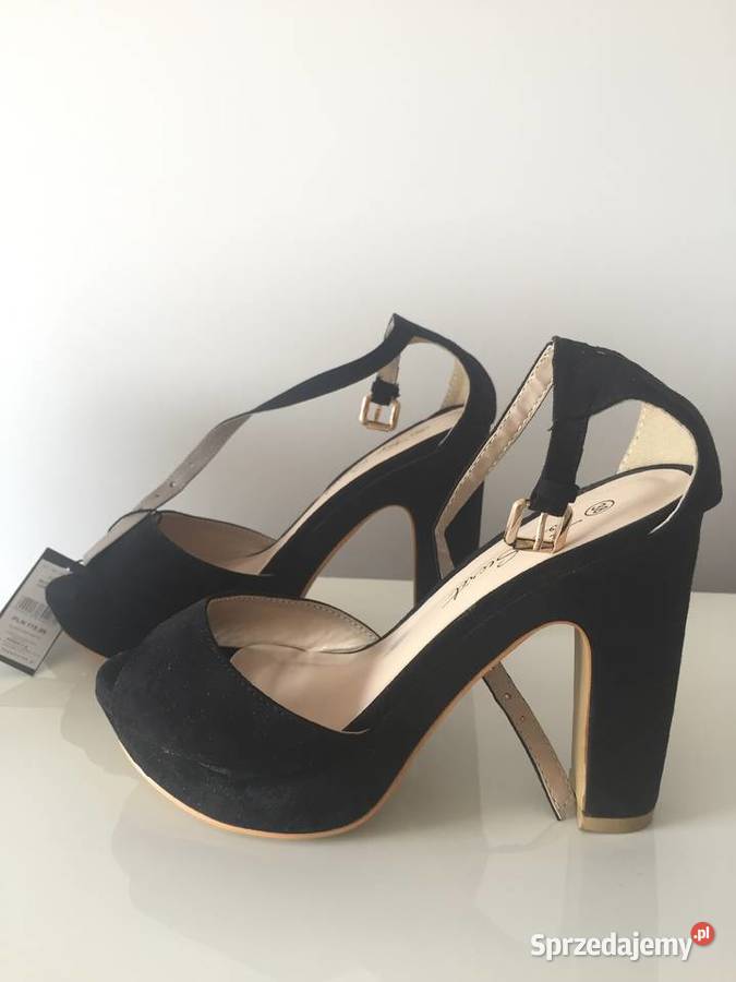 Czarne buty damskie Rozmiar 38 Sandały i klapki dolnośląskie Wrocław
