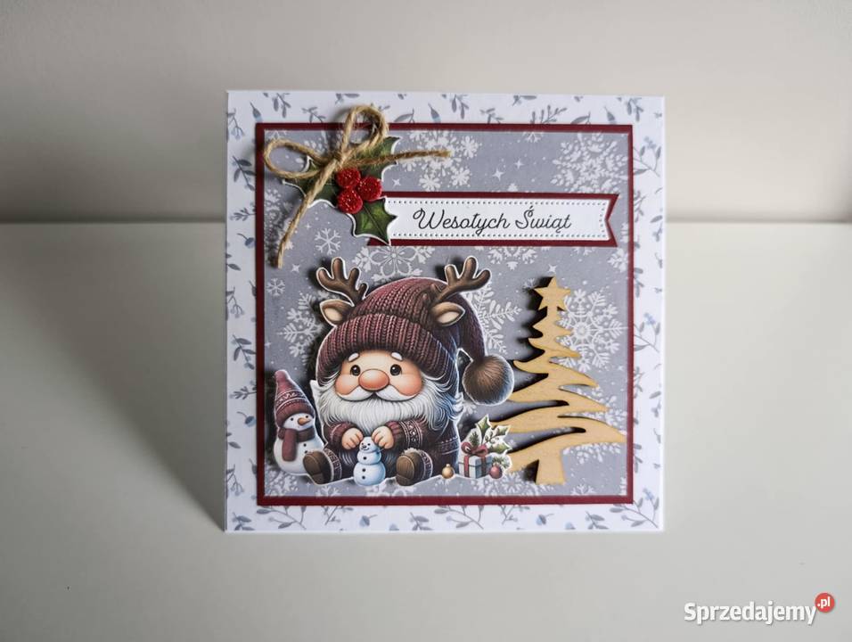 Kartka Świąteczna Boże narodzenie ręcznie Łódź