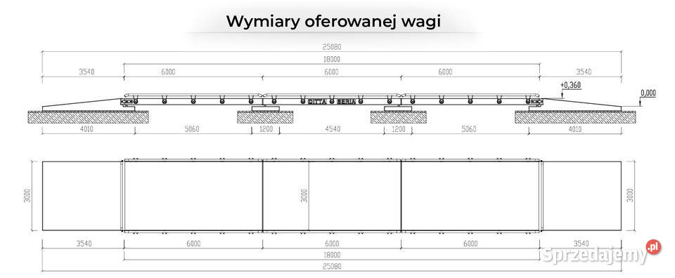 Waga samochodowa betonowa DSB do 60t DITTASERIA