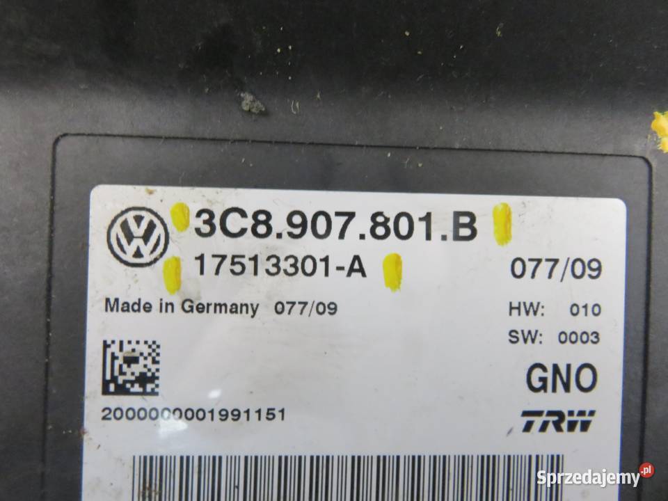 MODUŁ AIRBAG VW PASSAT B6 Variant 3C5 3C8907801B małopolskie