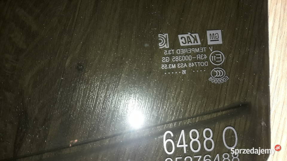 opel mokka szyba drzwi prawy tył