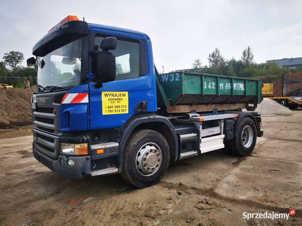Scania p230 hakowiec wywrotka kontener Cieszyn