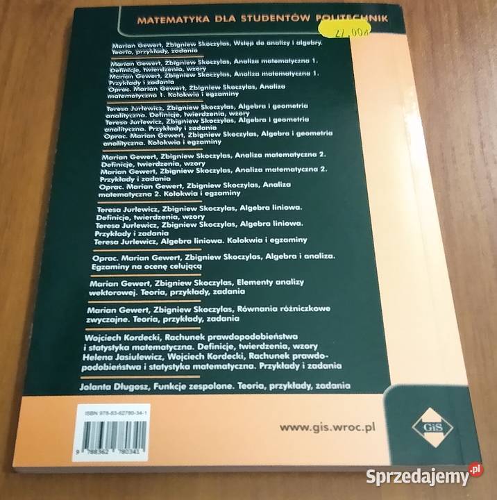 Algebra liniowa Definicje twierdzenia wzory Gdańsk