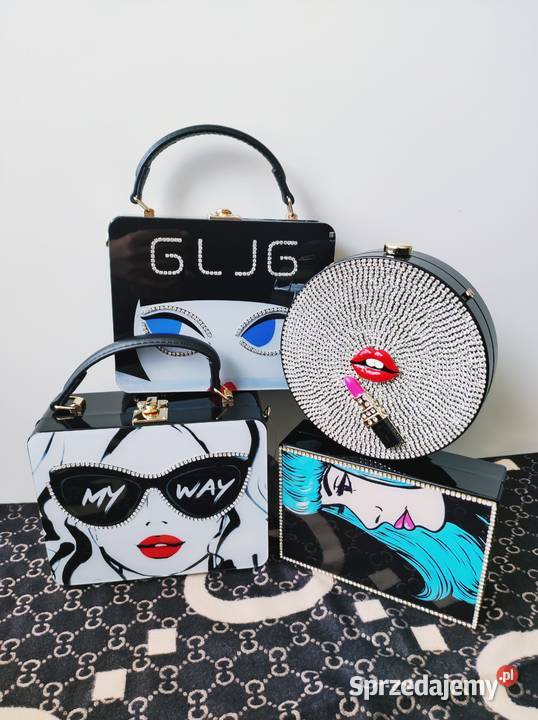 PROMOCJALATOPiękne akrylowe torebkiBiały czarny mazowieckie Warszawa