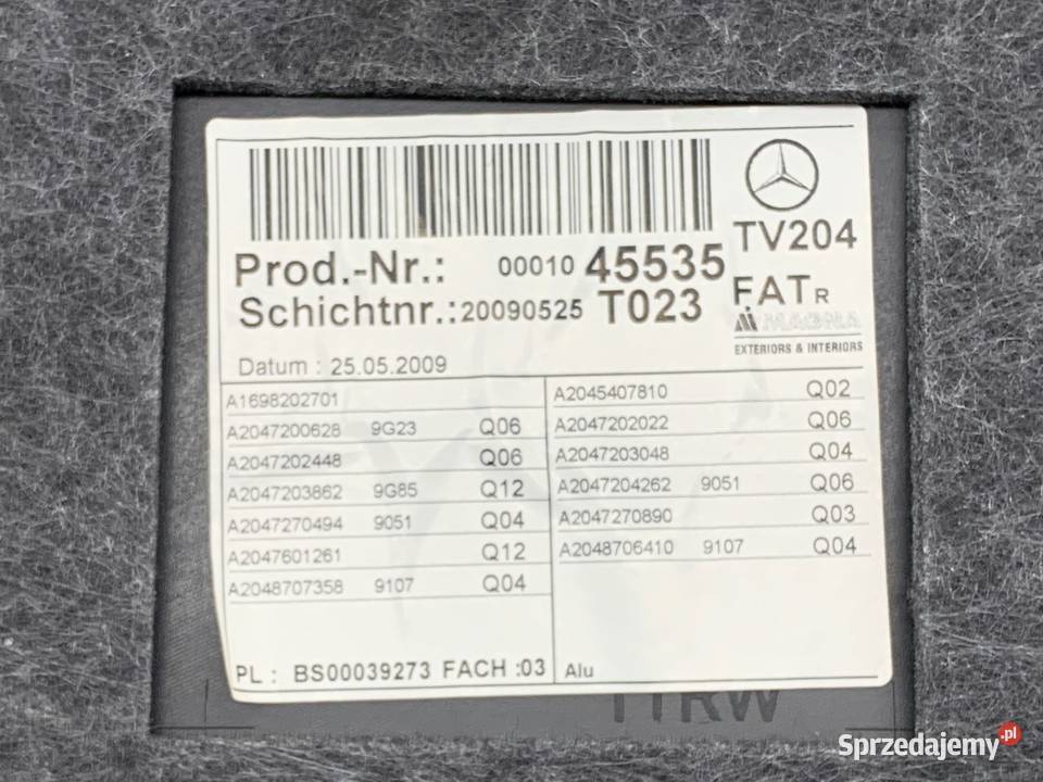 BOCZEK DRZWI PRAWY PRZÓD MERCEDES X204 SUV 0815 sprzedam