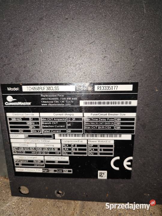 5 Pomp ciepła powietrzewoda ClimateMaster