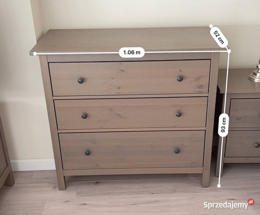 Komoda IKEA HEMNES 3 szuflady szarobrązowa Warszawa