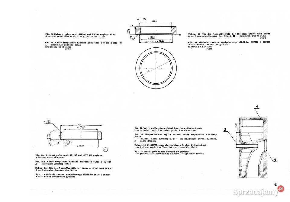 Silnik sw 400 sw 266 6C107 6CT107 instrukcja podkarpackie sprzedam