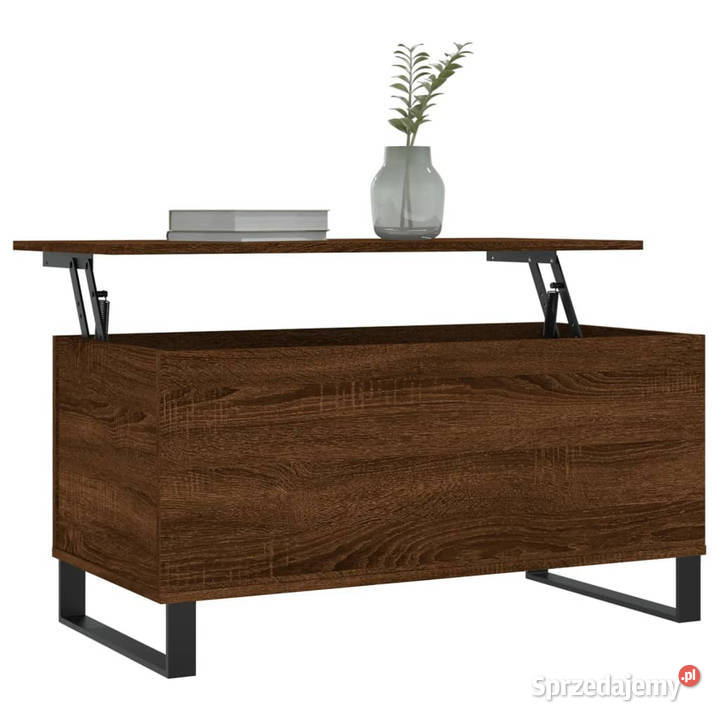Stolik kawowy brązowy dąb 90x445x45 WM830987 Warszawa