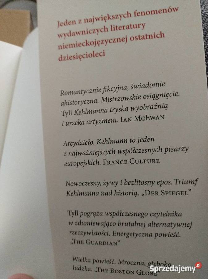 Powieść Daniela Kehlmanna Tyll miękka Żory sprzedam