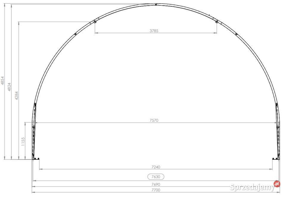 Hala namiotowa R2516 77 x 485 x 129 m dolnośląskie Żelazno