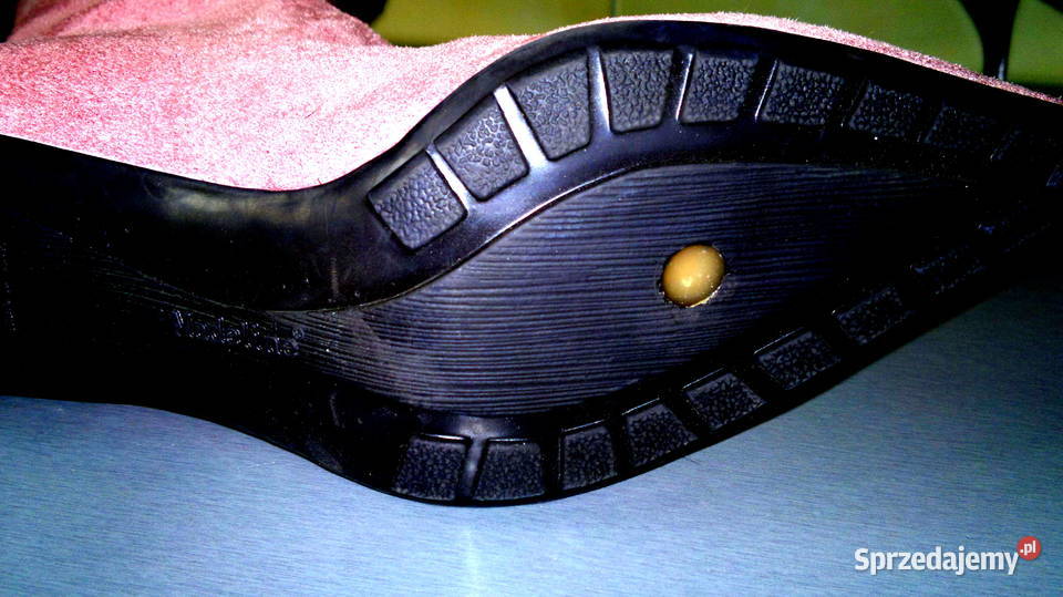 PINK kozaki panterka jasny rózowy okazja