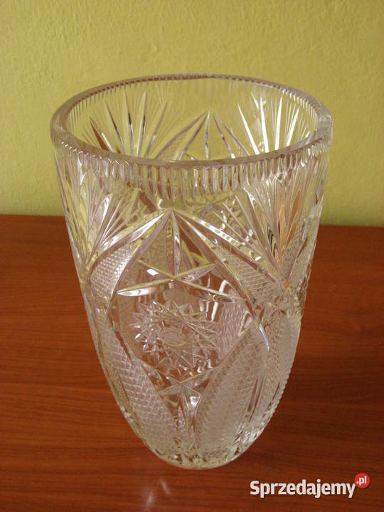 Kryształowy wazon Kryształ PRL Elegancki Kielce