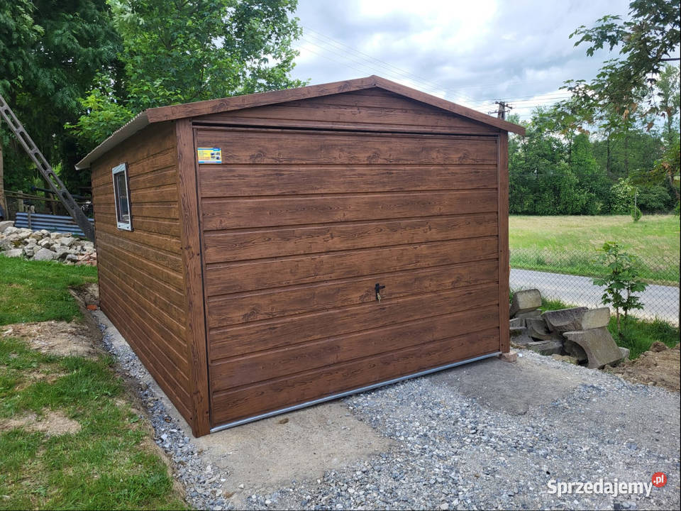 Garaż blaszany drewnopodobny 3x5 PREMIUM Jelenia Góra
