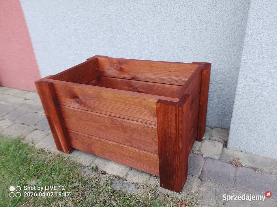 Donica ogrodowa drewniana 60x38 podkarpackie Nisko