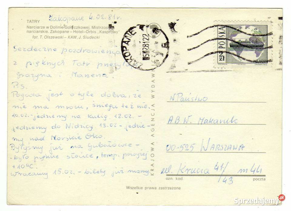 TATRY POCZTÓWKA WIELOWIDOKOWA 3 Krynki