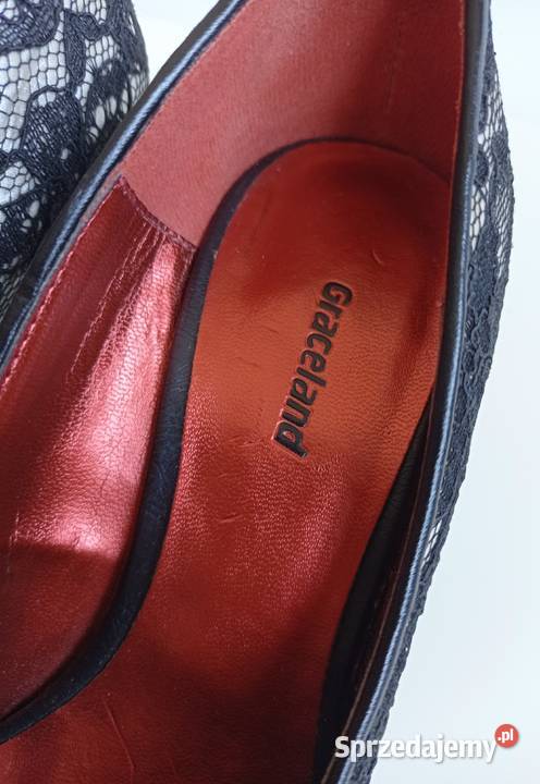 Szpilki czółenka koronka Graceland 36 24cm śląskie Katowice