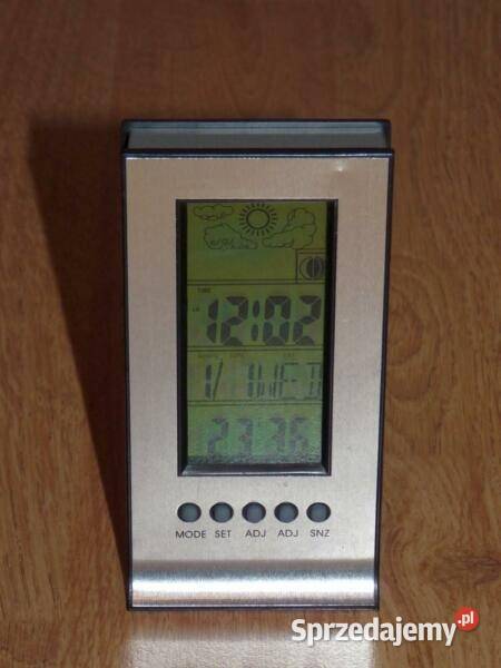 Mała stacja pogodowa z zegarem i budzikiem 11 Kraków