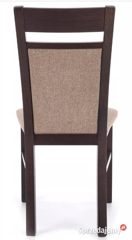 Krzesło drewniane WENGE Tapicerowane Beż Siemianowice Śląskie sprzedam