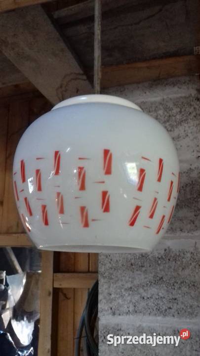 Retro lampa wiszaca z 50 tych lat recznie Lubań