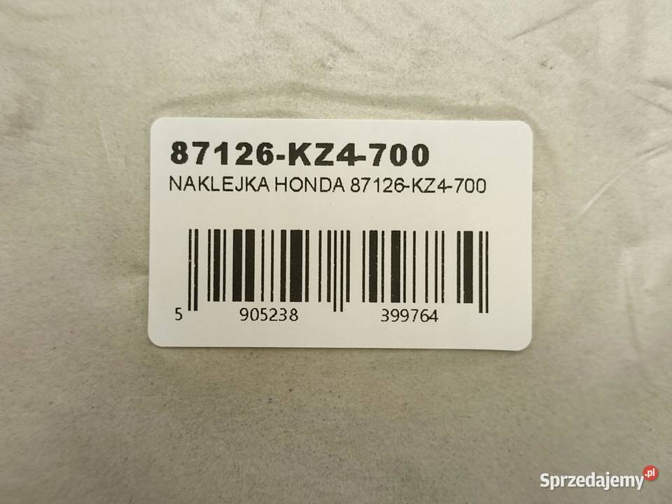 NAKLEJKA HONDA CR BAK PR STR HONDA CR 125 R 1990 lubelskie