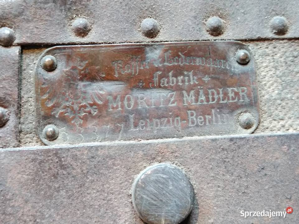 Stara zabytkowa skrzynia Moritz Madler Berlin Antyki, Sztuka, Kolekcje sprzedam