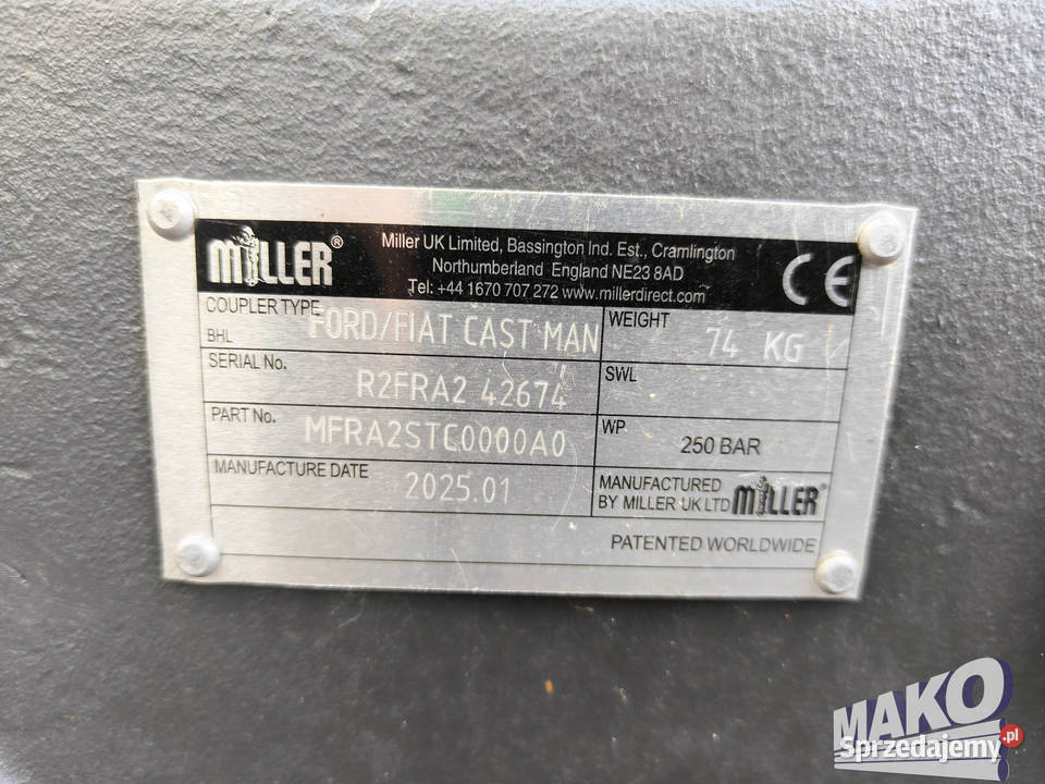 NOWE Szybkozłącze mechaniczne Miller fi 45 sprzedam
