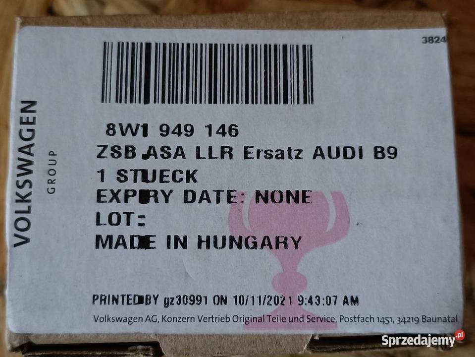 AUDI A4 B9 17 CZUJNIK ASYSTENT ZMIANY PASA Pleszew