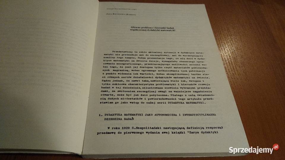 Podstawowe zagadnienia dydaktyki matematyki Tom matematyka Gdańsk