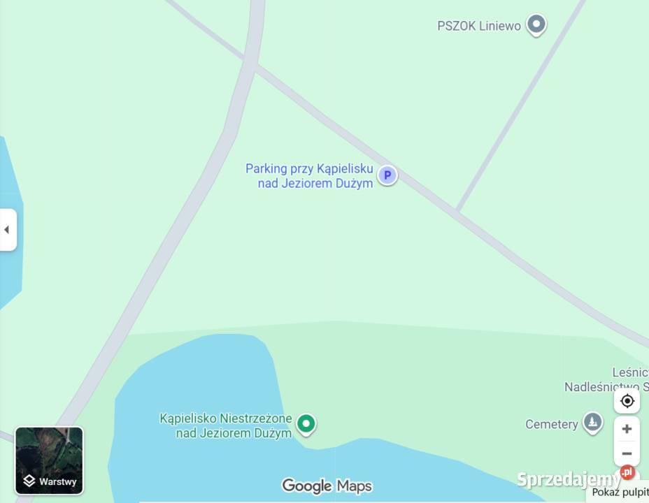 Unikat Duża działka Jeziorem Dużym z warunkami pomorskie Orle