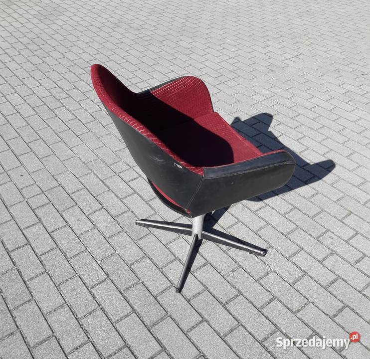 Fotel obrotowy muszelka PRL Vintage design lata Gdynia sprzedam