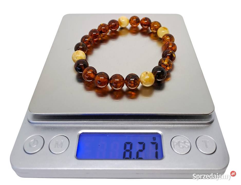 Bransoletka z bursztynu BURSZTYN bałtycki kulka Warszawa